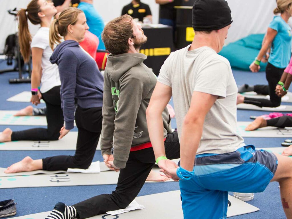 Group doing yoga