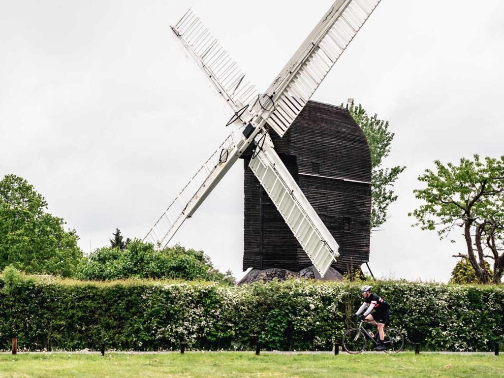 Windmill and cyclist - Southern route Dulux London Revolution